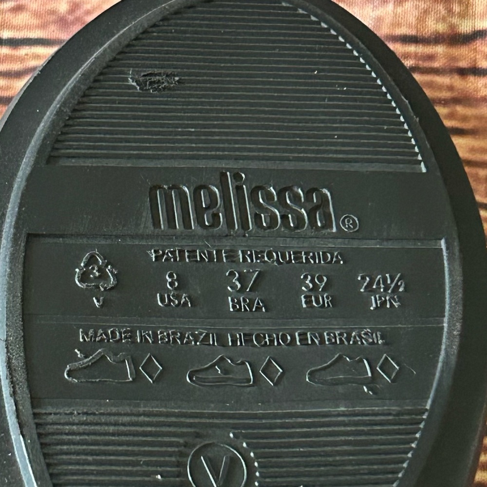 Melissa Ultragirl Basic II ballet flats Black Rubber Size 8‎ - Picture 6 of 8